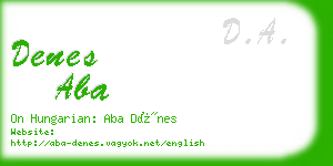 denes aba business card